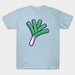 Leek Vegetable Cartoon T-Shirt